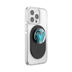 PopSockets Marvel — Iron Heart PopGrip For MagSafe - Pill -PopSockets Soldes QRX MagSafe Enamel Iron Heart 04 Device Collapsed