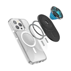 PopSockets Marvel — Iron Heart PopGrip For MagSafe - Pill -PopSockets Soldes QRX MagSafe Enamel Iron Heart 07 Exploded