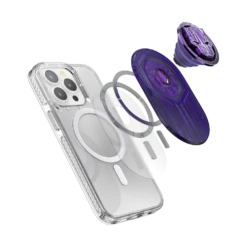 PopSockets Marvel — Wakanda Forever PopGrip For MagSafe - Pill -PopSockets Soldes QRX MagSafe Enamel Wakanda Forever 07 Exploded