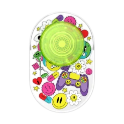 Devant -PopSockets Soldes QRX MagSafe Graphic Bright Psych 01A Front
