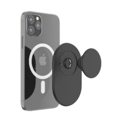 PopSockets Black — PopGrip For MagSafe - Pill -PopSockets Soldes QRX MagSafe Solid Black 04A Device Black Detached