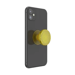 PopSockets Translucent Reflective Caution Yellow -PopSockets Soldes QRX Translucent Reflective CautionYellow 05 Device Black Expanded