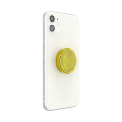 PopSockets Translucent Reflective Caution Yellow -PopSockets Soldes QRX Translucent Reflective CautionYellow 06 Device White Collapsed