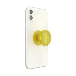 PopSockets Translucent Reflective Caution Yellow -PopSockets Soldes QRX Translucent Reflective CautionYellow 07 Device White Expanded