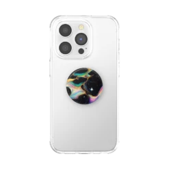 PopSockets Electric Oil Slick -PopSockets Soldes QRX Electric Oil Slick BK 01 Front Device