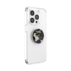 PopSockets Electric Oil Slick -PopSockets Soldes QRX Electric Oil Slick BK 04 Device Collapsed