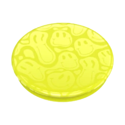 PopSockets Neon Jolt Yellow Smiley Melt -PopSockets Soldes QRX Neon Jolt Smiley Melt Spot Gloss 02 Collapsed