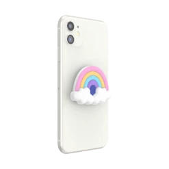 PopSockets PopOut Rainbow Fluff 15 PopSockets PopOut Rainbow Fluff -PopSockets Soldes QRX PopOuts Rainbow20Fluff 06 Device White Collapsed