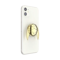 PopSockets Harry Potter — Enamel Golden Snitch -PopSockets Soldes QRX Puffy Enamel Golden Snitch 06 Device White Collapsed
