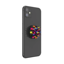 PopSockets Spiky Black Goo -PopSockets Soldes QRX Spiky Black Goo 04 Device Black Collapsed