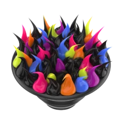 PopSockets Spiky Black Goo -PopSockets Soldes QRX Spiky Black Goo 08 Top Only