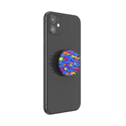 PopSockets Spiky Electric Blue 16 PopSockets Spiky Electric Blue -PopSockets Soldes QRX Spiky Electric Blue 04 Device Black Collapsed