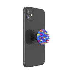 PopSockets Spiky Electric Blue 17 PopSockets Spiky Electric Blue -PopSockets Soldes QRX Spiky Electric Blue 05 Device Black Expanded