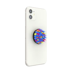 PopSockets Spiky Electric Blue 19 PopSockets Spiky Electric Blue -PopSockets Soldes QRX Spiky Electric Blue 06 Device White Collapsed