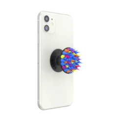 PopSockets Spiky Electric Blue 20 PopSockets Spiky Electric Blue -PopSockets Soldes QRX Spiky Electric Blue 07 Device White Expanded