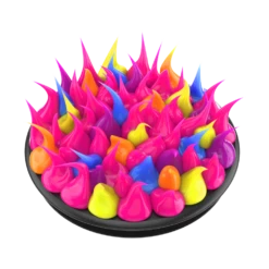 PopSockets Spiky Pink Acid 14 PopSockets Spiky Pink Acid -PopSockets Soldes QRX Spiky Pink20Acid 02 Collapsed