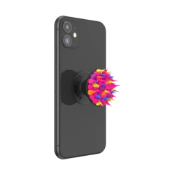 PopSockets Spiky Pink Acid 17 PopSockets Spiky Pink Acid -PopSockets Soldes QRX Spiky Pink20Acid 05 Device Black Expanded