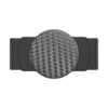 PopSockets PopGrip Slide Stretch Carbonite Weave On Black With Square Edges -PopSockets Soldes Slide OSFM Carbonite Weave Black 01B Front Collapsed