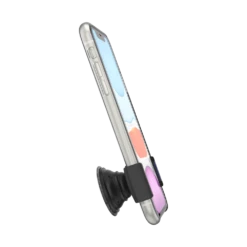 PopSockets PopGrip Slide Stretch Carbonite Weave On Black With Square Edges -PopSockets Soldes Slide OSFM Carbonite Weave Black 06 Portrait Device