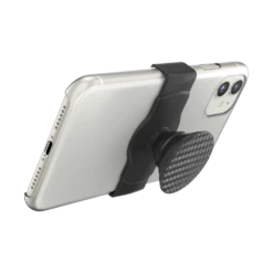 PopSockets PopGrip Slide Stretch Carbonite Weave On Black With Square Edges -PopSockets Soldes Slide OSFM Carbonite Weave Black 07 Landscape Device