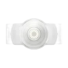 PopSockets PopGrip Slide Stretch Clear On White With Square Edges -PopSockets Soldes Slide OSFM Clear White 01B Front Collapsed