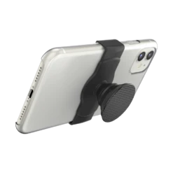 PopSockets PopGrip Slide Stretch Knurled Texture On Black With Square Edges -PopSockets Soldes Slide OSFM Knurled Texture Black 07 Landscape Device