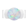 PopSockets PopGrip Slide Stretch Opal On White With Square Edges -PopSockets Soldes Slide OSFM Opal White 01B Front Collapsed