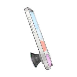 PopSockets PopGrip Slide Stretch Opal On White With Square Edges -PopSockets Soldes Slide OSFM Opal White 06 Portrait Device