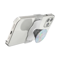 PopSockets PopGrip Slide Stretch Opal On White With Square Edges -PopSockets Soldes Slide OSFM Opal White 07 Landscape Device