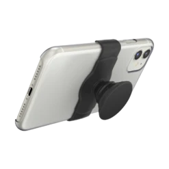 PopSockets PopGrip Slide Stretch Black With Rounded Edges -PopSockets Soldes Slide Stretch Black 07 Landscape Device