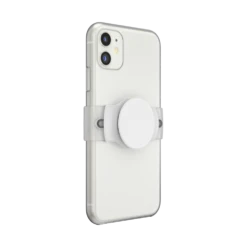 PopSockets PopGrip Slide Stretch White With Rounded Edges -PopSockets Soldes Slide Stretch White 03B 34 Collapsed Device