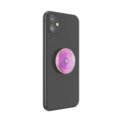 PopSockets Translucent Iridescent Pink -PopSockets Soldes Translucent Iridescent Pink 04 Device Black Collapsed