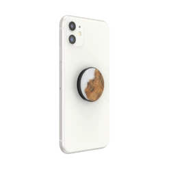 PopSockets Wood Resin Pearl 16 PopSockets Wood Resin Pearl -PopSockets Soldes Wood Resin Pearl White 06 Device White Collapsed