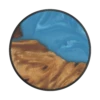 PopSockets Wood Resin Tropical -PopSockets Soldes Wood Resin Tropical Blue 01 Top View