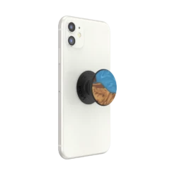 PopSockets Wood Resin Tropical -PopSockets Soldes Wood Resin Tropical Blue 07 Device White Expanded