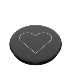 PopSockets White Heart Black -PopSockets Soldes white heart black 03
