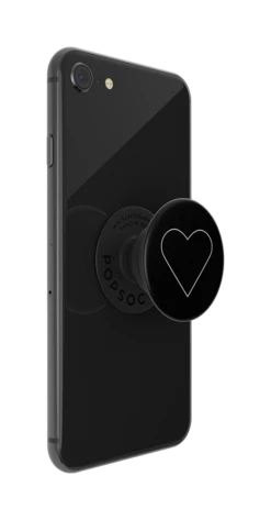 PopSockets White Heart Black -PopSockets Soldes white heart black 05