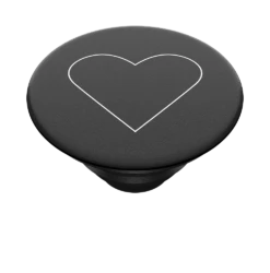 PopSockets White Heart Black -PopSockets Soldes white heart black 08